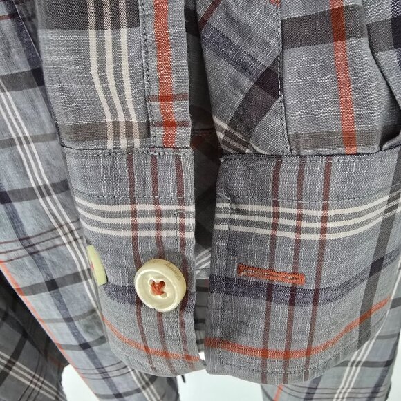 Tommy Bahama Men's Plaid Shirt Grey Size XL/TG - Picture 3 of 10